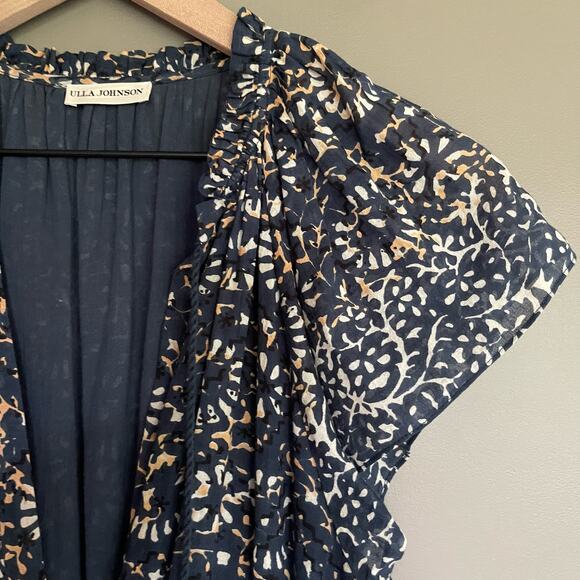 Ulla Johnson Terra Jumpsuit in Azul Size 4 Navy Blue Lightweight Cotton Tassels - Picture 6 of 16